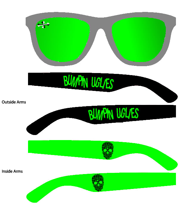 Bumpin Uglies - V1.0 Limited Edition - Grey/Neon Green - Green Polarized