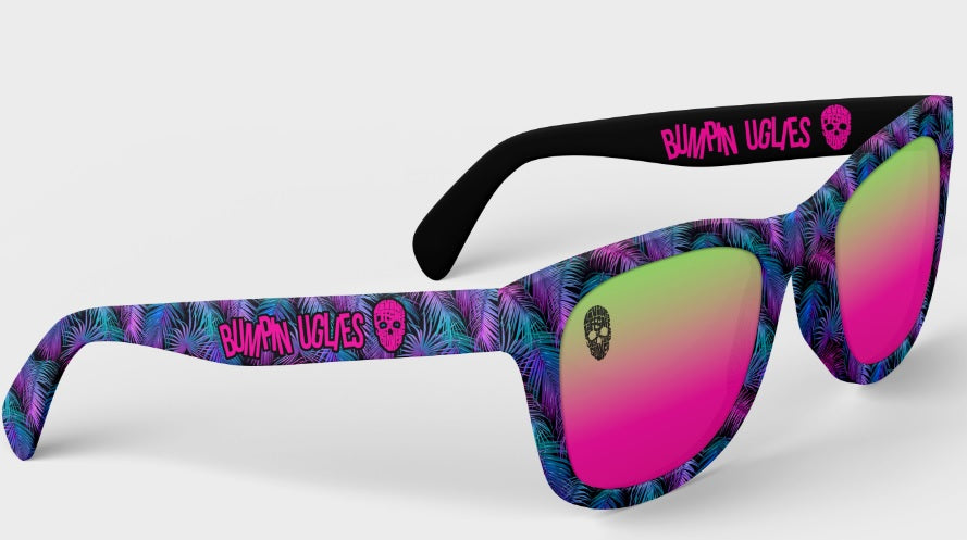 PRESALE Bumpin Uglies - V3.2 Limited Edition - Floral with Green/Pink Polarized Lenses