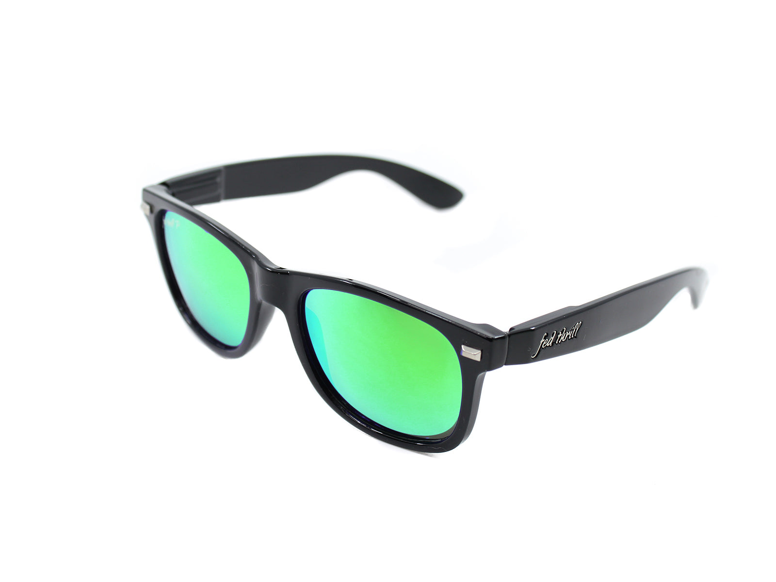 Fultons - Revolts: Glossy Black / Mirrored Green Polarized – Fed Thrill  Sunglasses