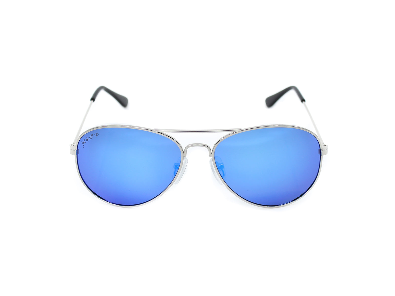 Mavericks - Tides: Silver / Mirrored Blue Polarized – Fed Thrill Sunglasses